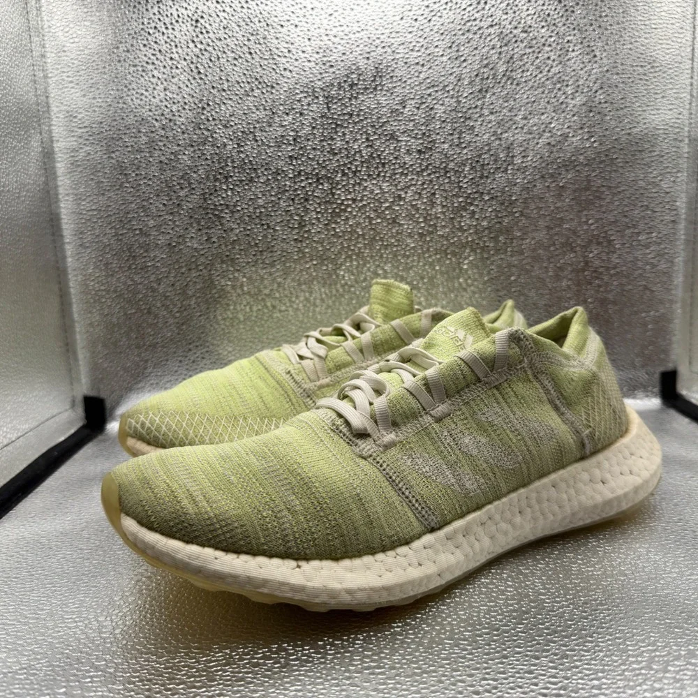 Size 11 Adidas Pureboost Go Running Shoes Mens Lime Green Excellent D97423